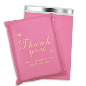 15 Polymailers - 15.5" x 12" Pink Thank You Polymailers